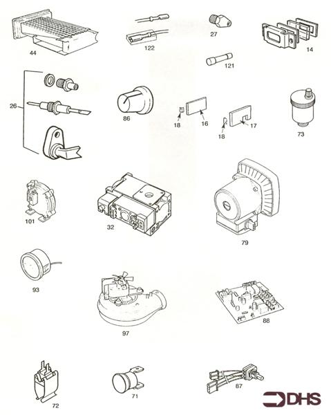 Exploded Diagram for SHORT PARTS LIST