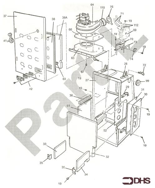 Exploded Diagram for COMBUSTION CHAMBER
