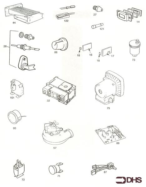 Exploded Diagram for SHORT PARTS LIST