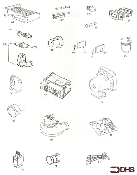 Exploded Diagram for SHORT PARTS LIST