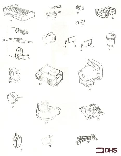 Exploded Diagram for SHORT PARTS LIST