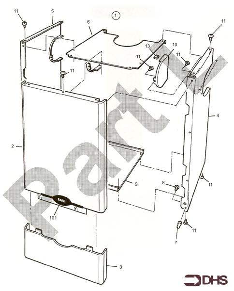 Exploded Diagram for OUTER CASE ASSY