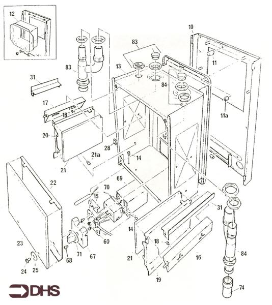 Exploded Diagram for INNER CASING & CONTROLS ASSY