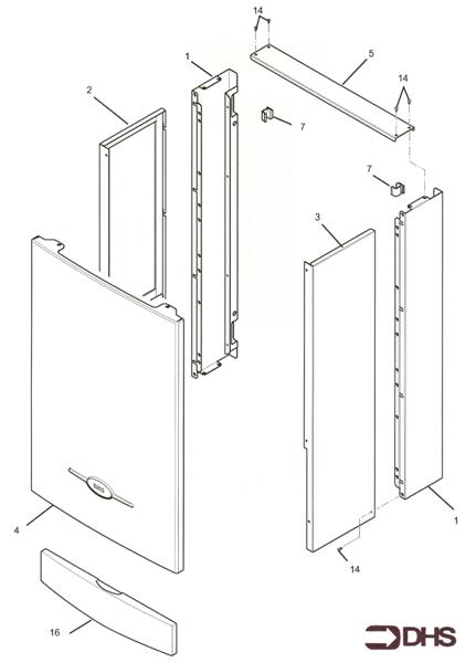 Exploded Diagram for OUTER CASING ASSY