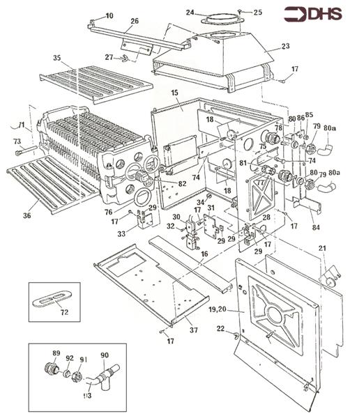 Exploded Diagram for BOILER/BOX COMBUSTION