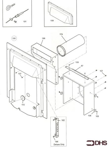 Exploded Diagram for COMB BOX & CONTROLS FF