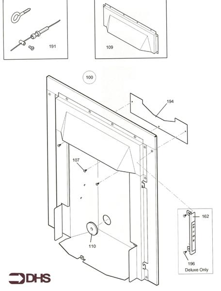 Exploded Diagram for COMB BOX & CONTROLS PCF