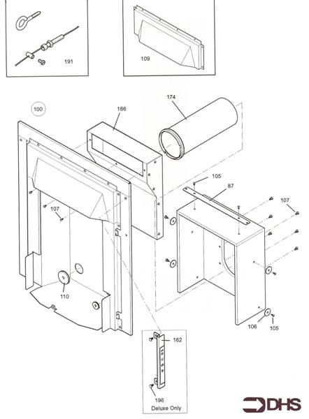 Exploded Diagram for COMB BOX & CONTROLS FF