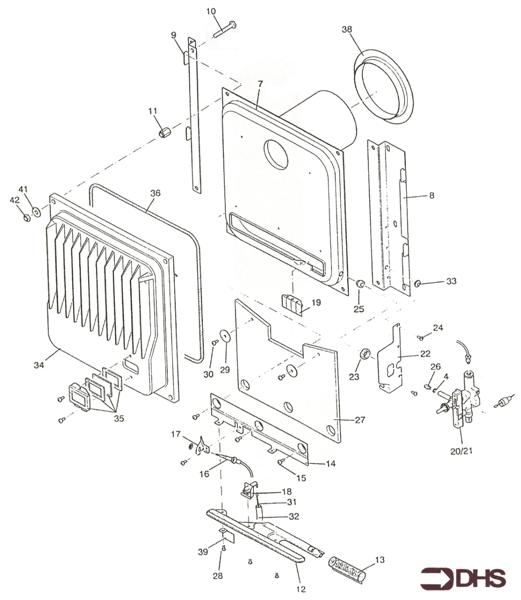 Exploded Diagram for HEAT EXCHANGER/CONTROLS