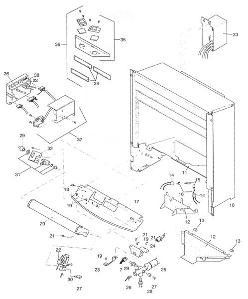 Exploded Diagram for BOX COMBUSTION/CONTROLS