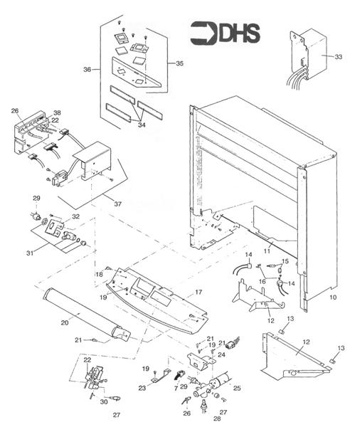 Exploded Diagram for BOX COMBUSTION/CONTROLS