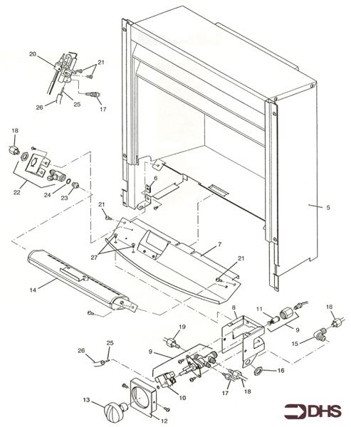 Exploded Diagram for BOX COMBUSTION/CONTROLS
