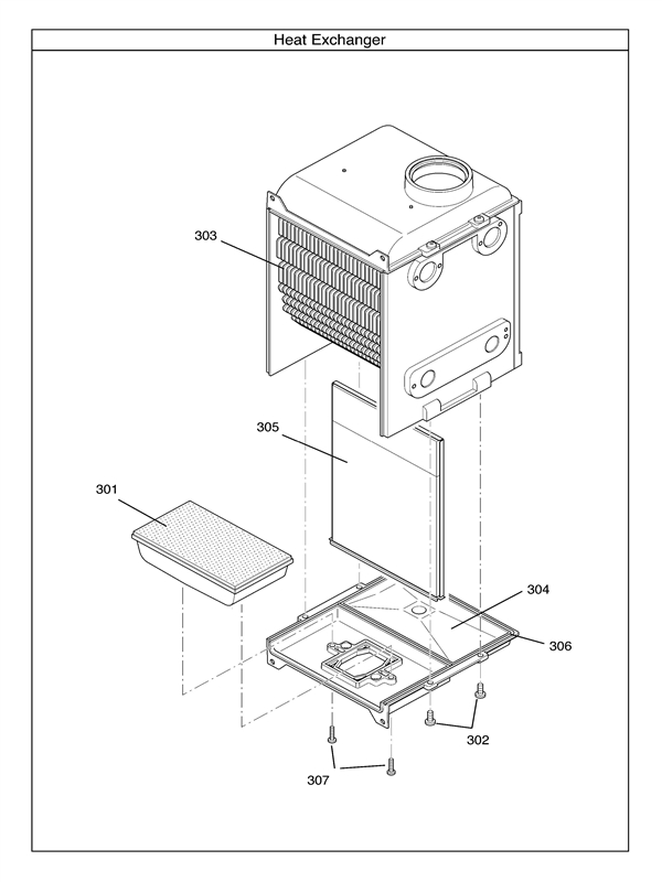 Exploded Diagram for HEAT EXCHANGER