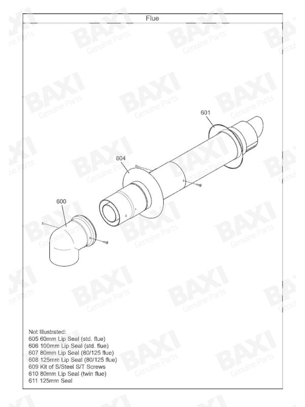 Exploded Diagram for FLUE