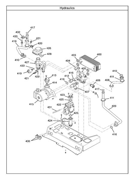 Exploded Diagram for HYDRAULICS W/O BYPASS