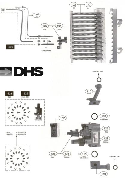 Exploded Diagram for GAS ASSY