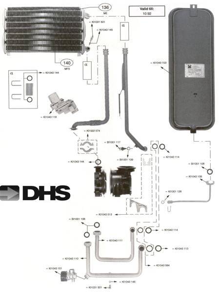 Exploded Diagram for WATER ASSY VALID TILL 10/1992