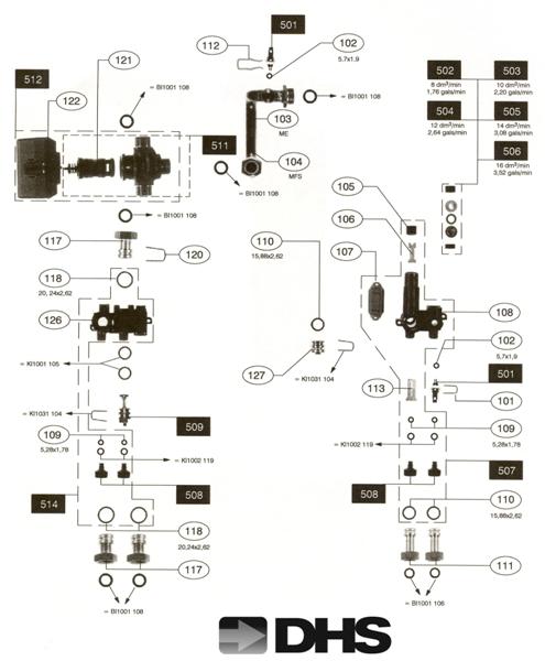 Exploded Diagram for WATER ASSY 1