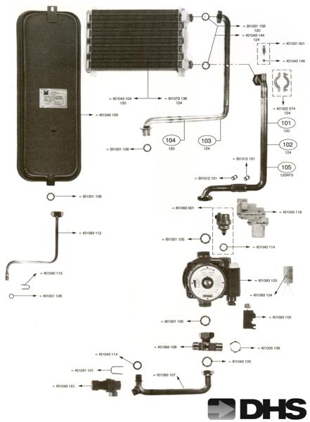 Exploded Diagram for WATER ASSY 2