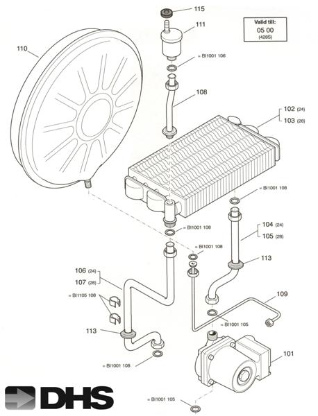 Exploded Diagram for WATER ASSY VALID TILL 02/2000