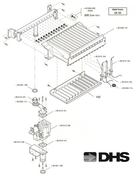 Exploded Diagram for GAS ASSY 2