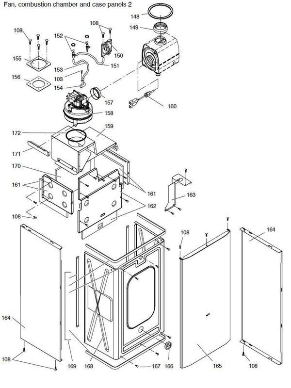 Exploded Diagram for FAN COMB CHAMBER CASE