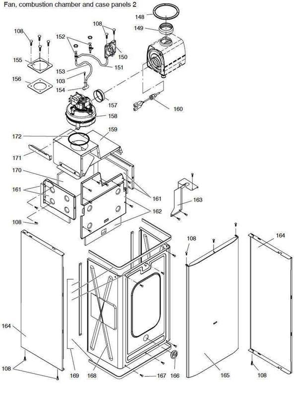 Exploded Diagram for FAN COMB CHAMBER CASE