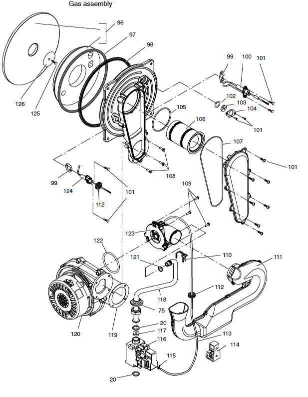 Exploded Diagram for GAS ASSEMBLY