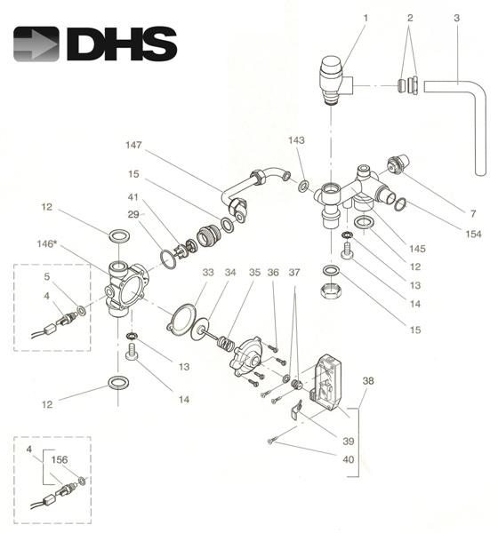 Exploded Diagram for C H FLOW & RETURN ASSYS 2