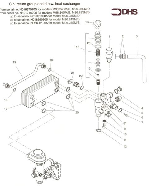 D H W HEAT EXCHANGER ASSY 2 logo