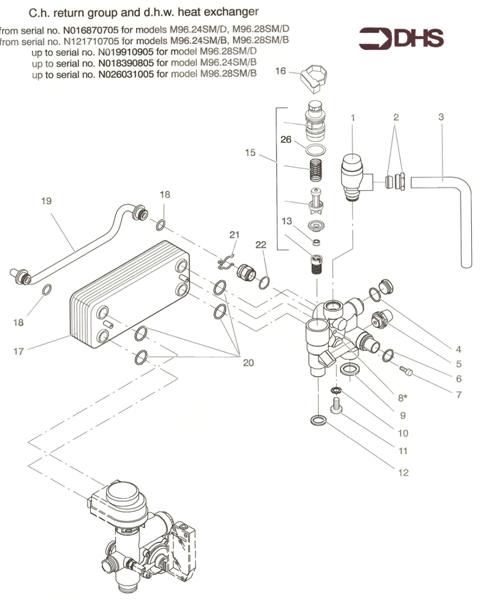 D H W HEAT EXCHANGER ASSY 2 logo
