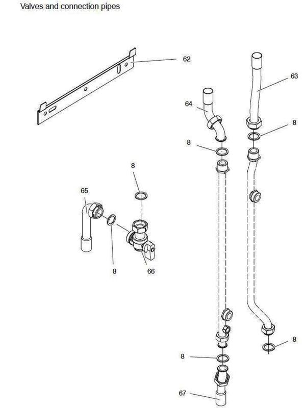 Exploded Diagram for VALVES, CONNECTION PIPES