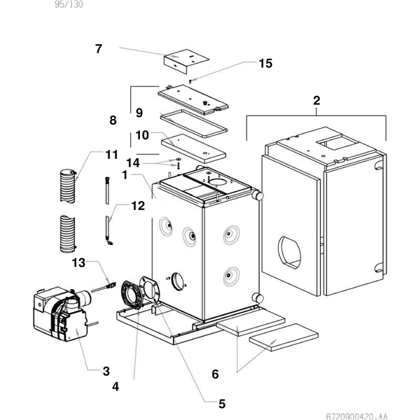 Exploded Diagram for HEAT EXCHANGER