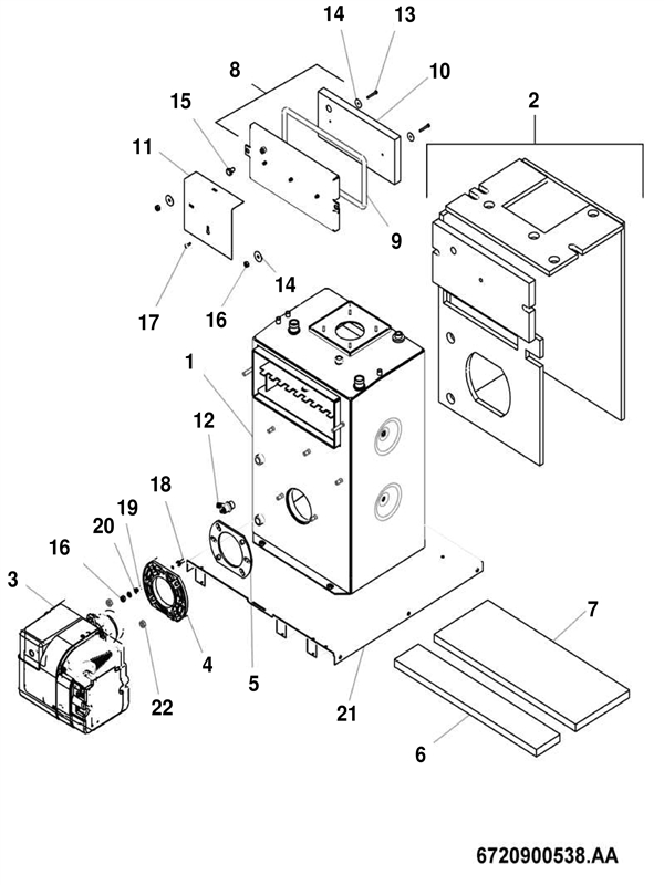 Exploded Diagram for HEAT EXCHANGER
