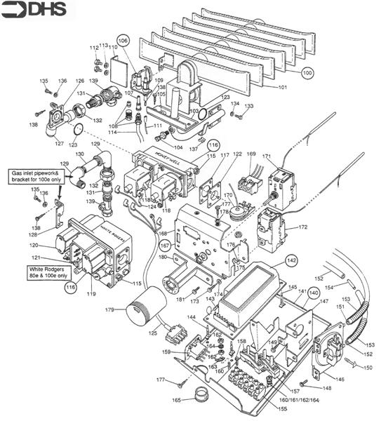 Exploded Diagram for GAS AND BOILER CONTROL