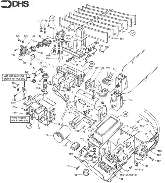 Exploded Diagram for GAS AND BOILER CONTROL