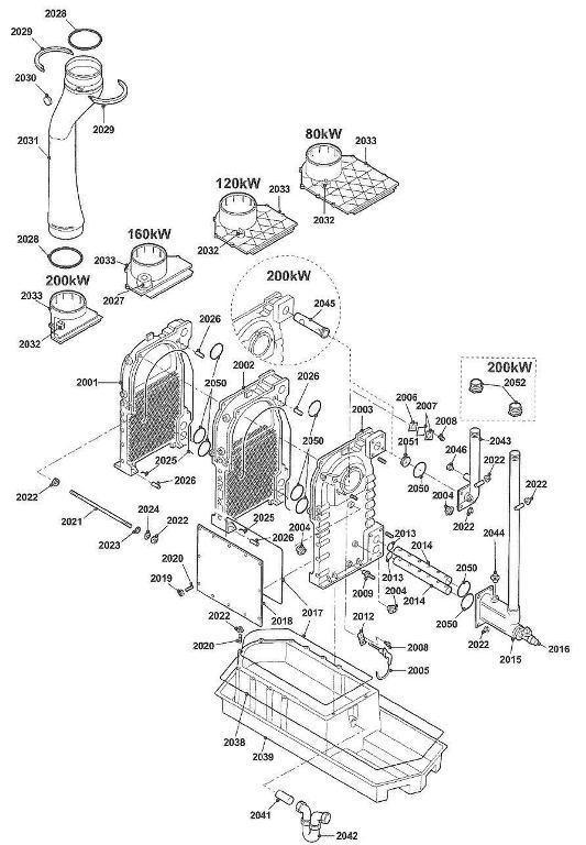 Exploded Diagram for HEAT EXCHANGER