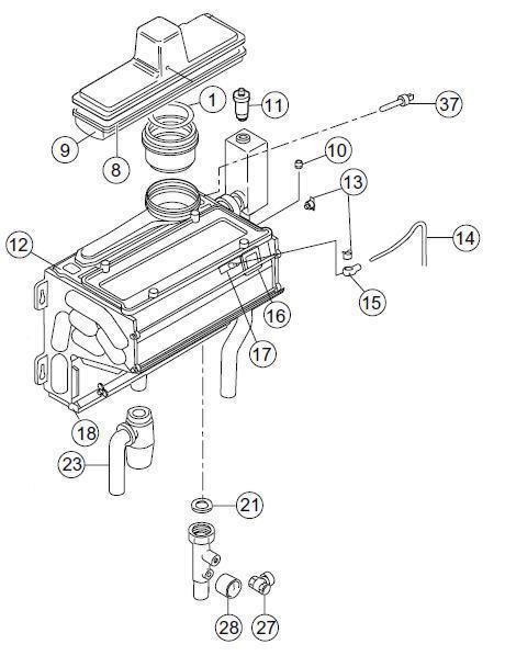 Exploded Diagram for HEAT EXCHANGER