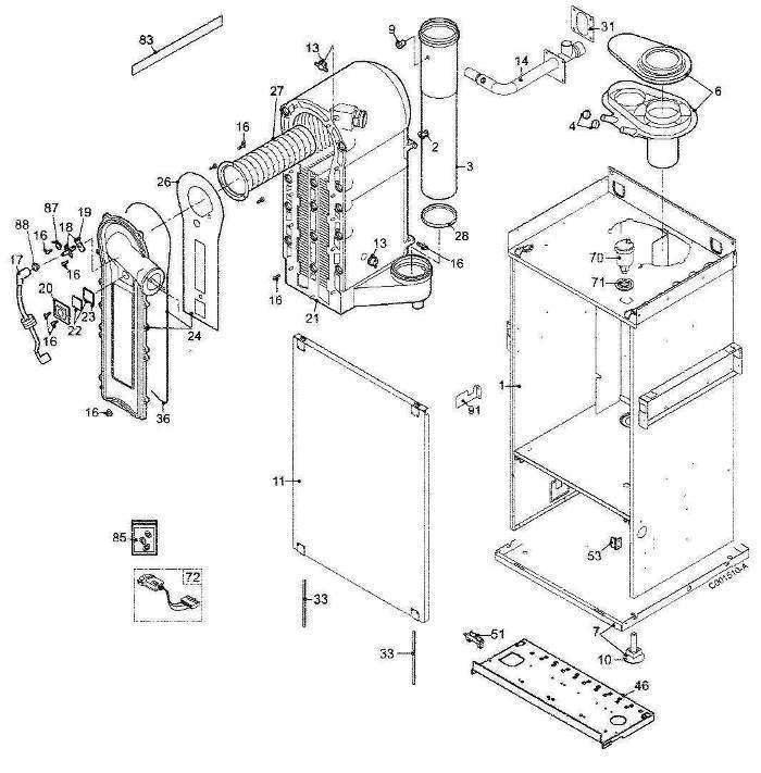 Exploded Diagram for BOILER BODY ASSEMBLY