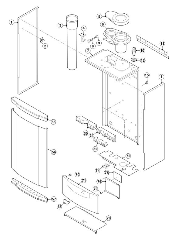 Exploded Diagram for CASE ASSEMBLY