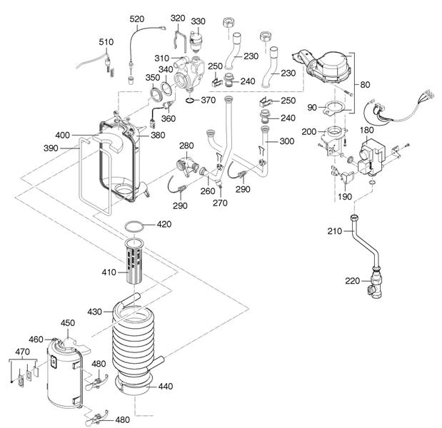 Exploded Diagram for HEAT EXCHANGER