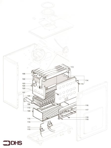Exploded Diagram for BURNER ASSEMBLY