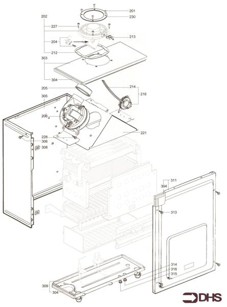 Exploded Diagram for FAN ASSEMBLY - SEALED CASE