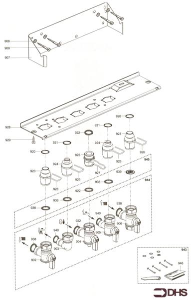 Exploded Diagram for JIG PLATE & PIPE FITTING