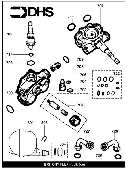 Exploded Diagram for WATER SECTION ASSY