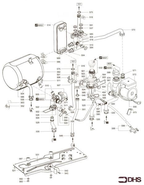Exploded Diagram for HYDRAULIC BLOCK