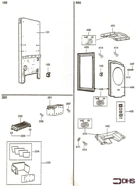 Exploded Diagram for CHASSIS - HEATING BODY - SEALE