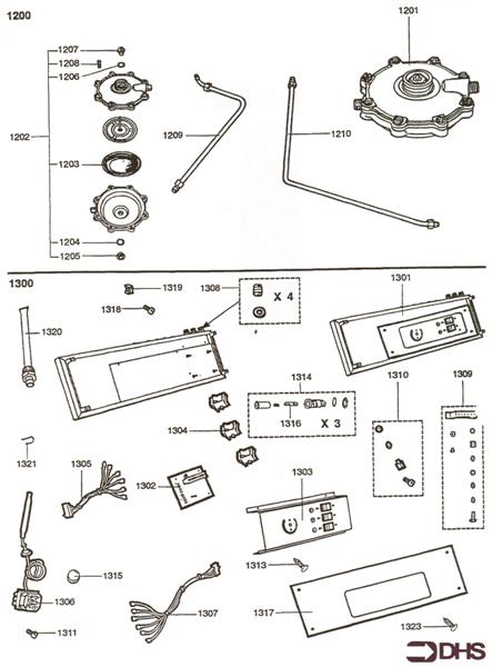 Exploded Diagram for WATER SECTION ASSY - ELECTRICA