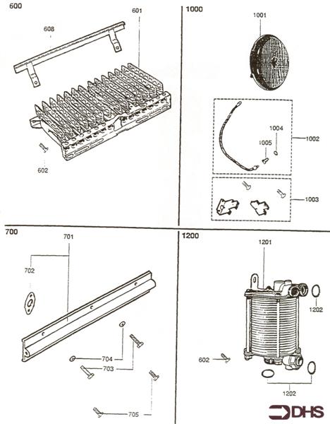 Exploded Diagram for BURNER HEAD ASSY - BURNER MANI