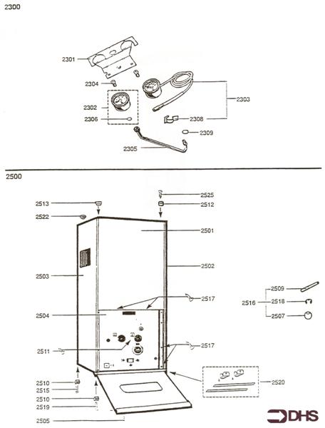 Exploded Diagram for PRESSURE/TEMP GAUGE - FRONT CA
